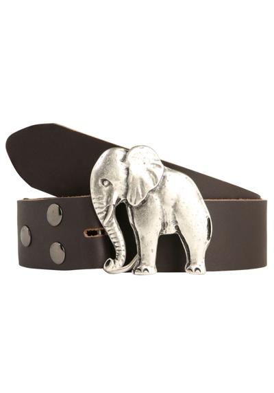 Кожаный ремень со сменной застежкой. Elefant