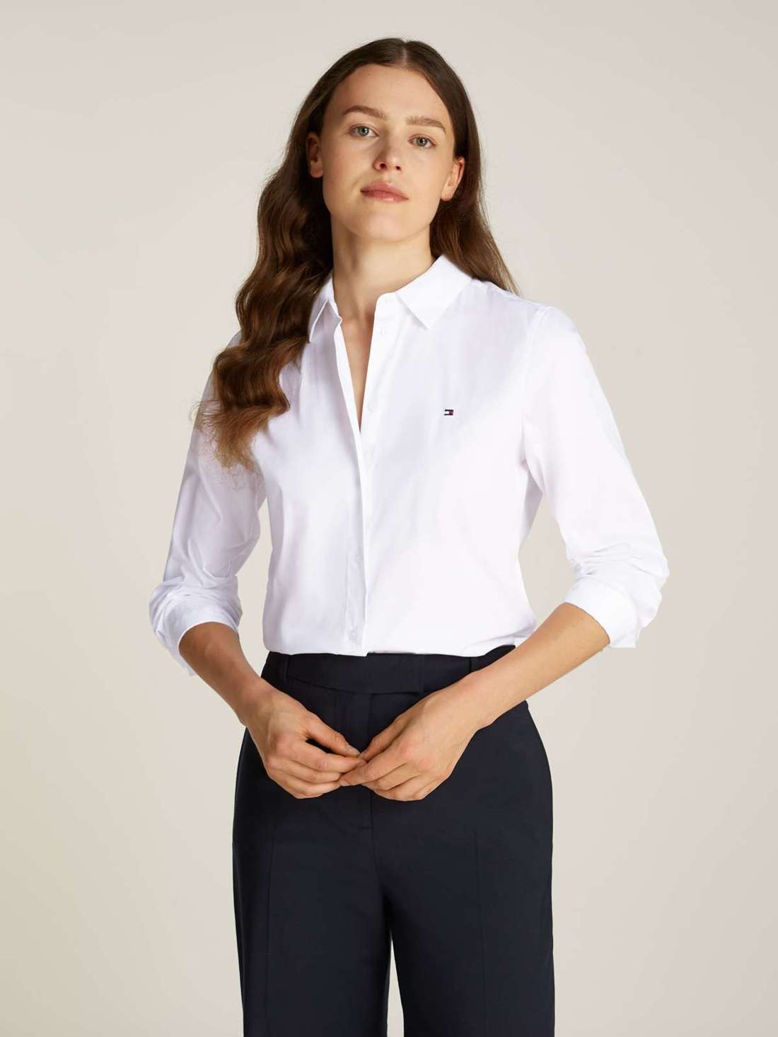 Блузка-рубашка классического фасона ESS POPLIN REGULAR SHIRT