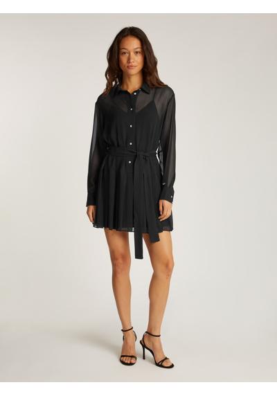 Платье-рубашка прозрачного вида TJW STAR MINI SHIRT DRESS EXT
