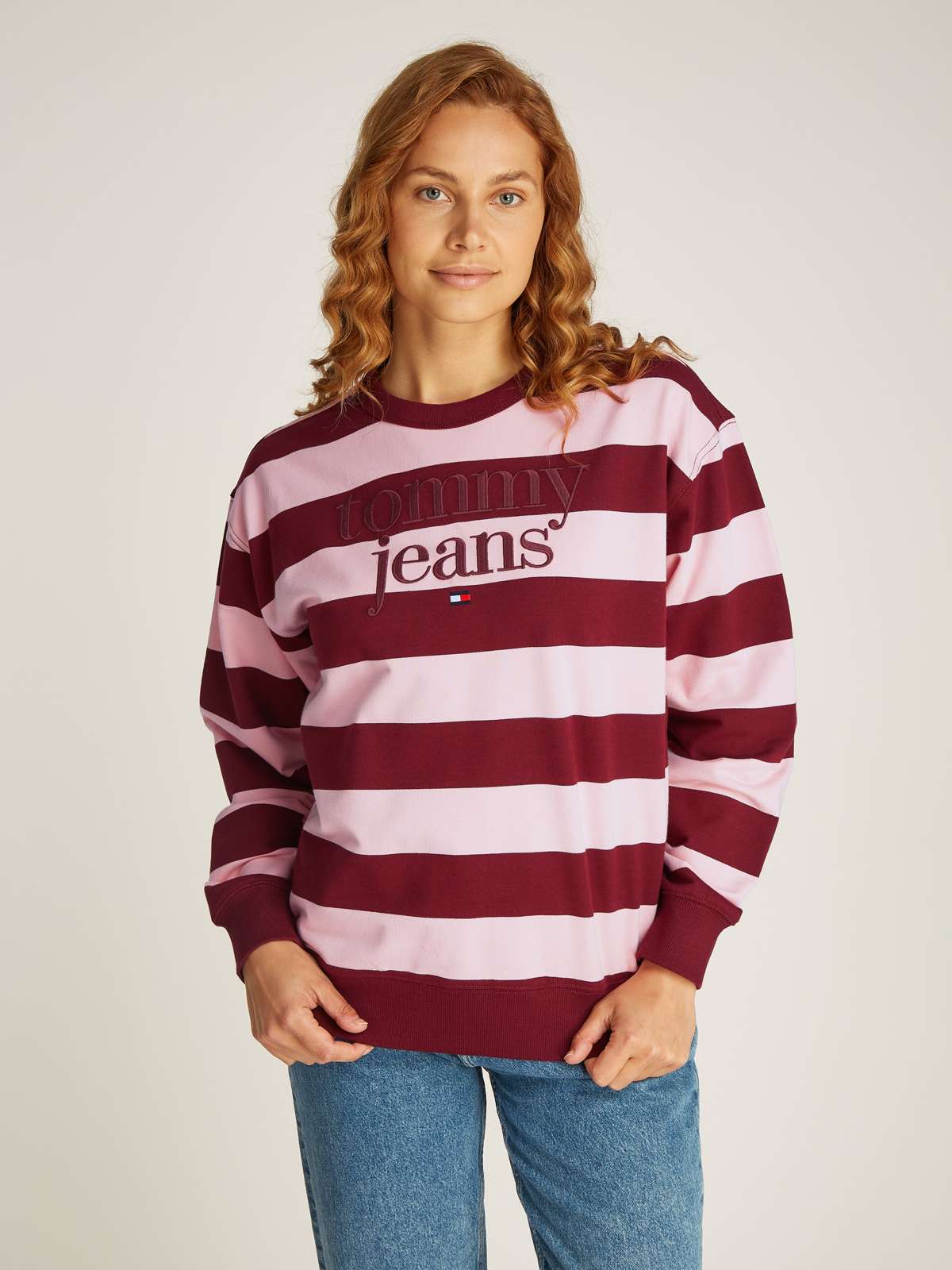Толстовка с полосатым рисунком TJW RLX STRIPE ESS LOGO 1 CREW