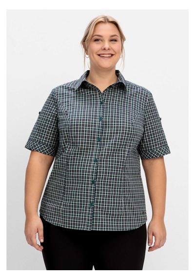 Традиционная блузка с узкими рюшами и рукавами-буфами. SHEEGO, артикул  8732750823 купить в магазине одежды LeCatalog.RU с доставкой по