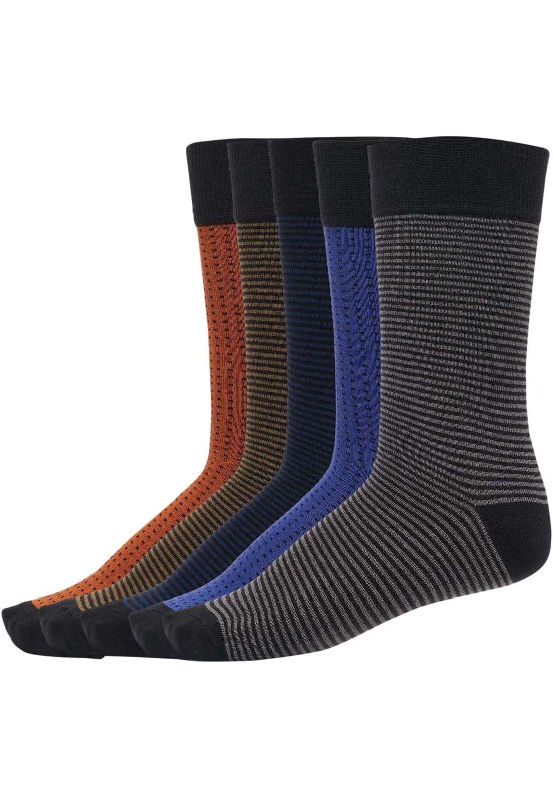 Базовые носки Urban Classics Unisex Stripes and Dots Socks 5-Pack