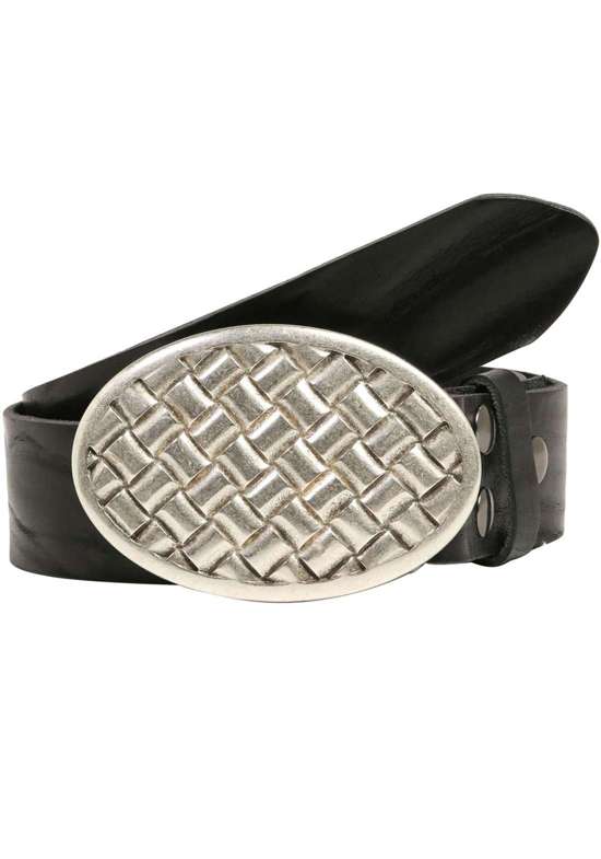 Кожаный ремень со сменной застежкой. Oval Geflochten