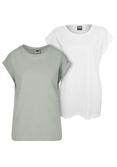 футболка Urban Classics Damen Ladies Extended Shoulder Tee 2-Pack