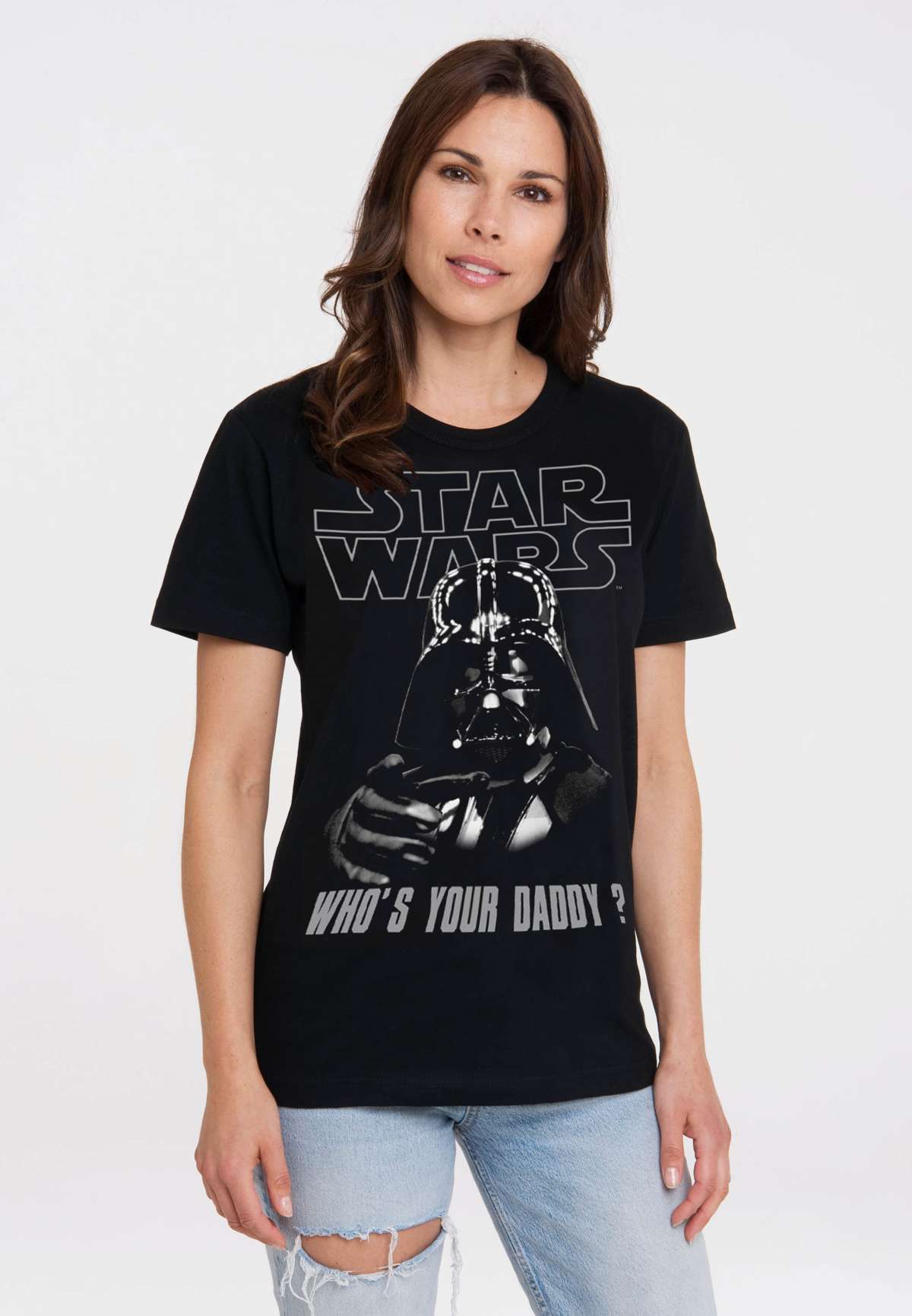 Футболка с классным принтом Star Wars - Whos Your Daddy