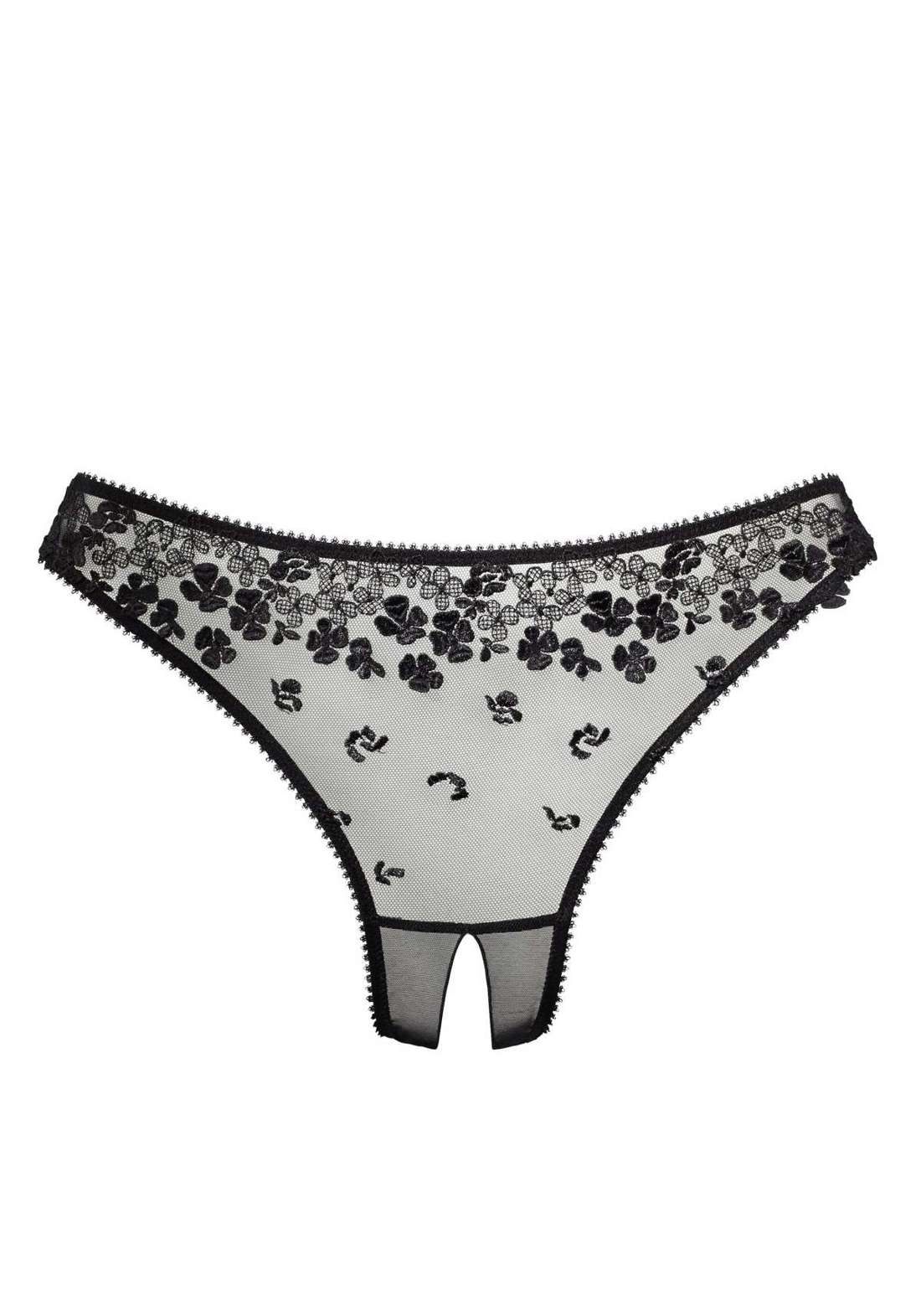 Накидка-стринг с кружевной вышивкой в 3D-виде.