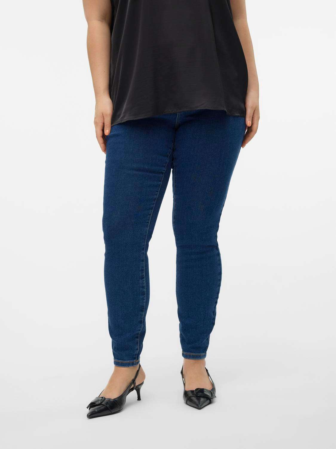 Джинсы скинни VMCELLY MR SKINNY JEANS BLUE CUR NOOS