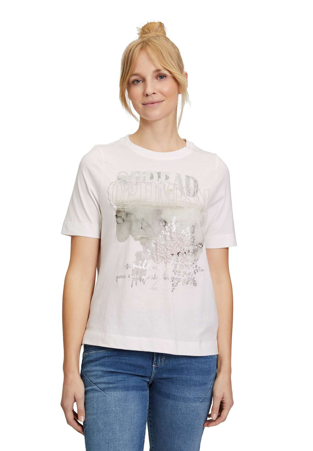 Рубашка с коротким рукавом Printshirt mit Rundhalsausschnitt