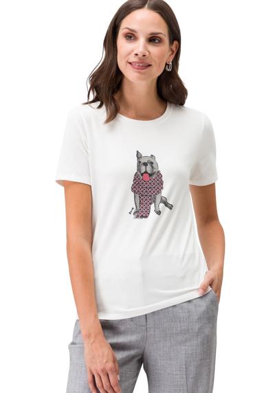 Рубашка с коротким рукавом zero Baumwollshirt mit Motivprint
