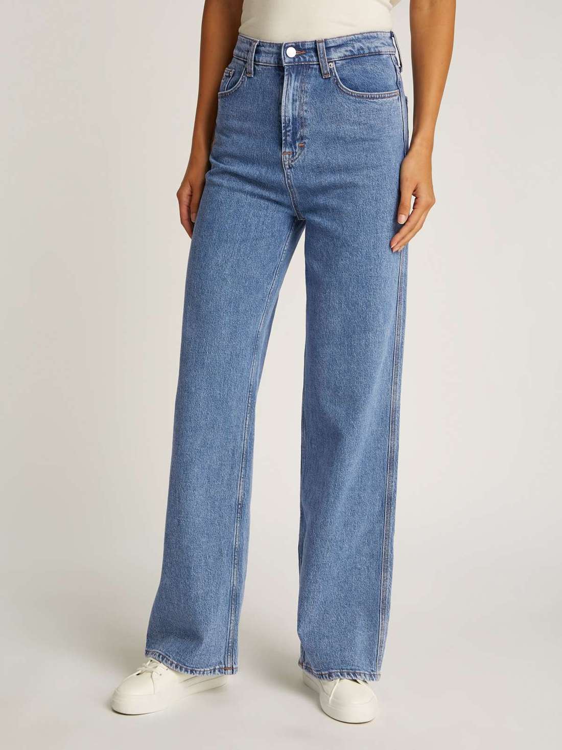 Широкие джинсы с логотипом Claire High Rise