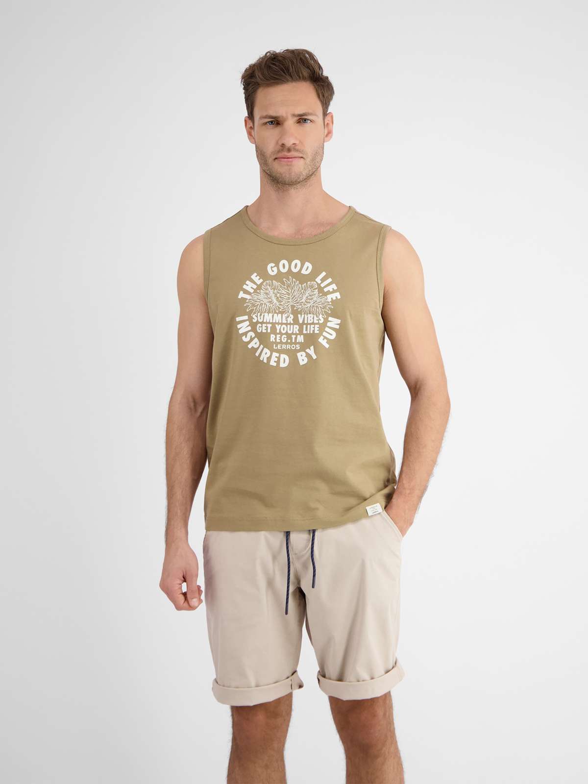 Мышечная рубашка LERROS Tanktop fur Herren mit Brustprint
