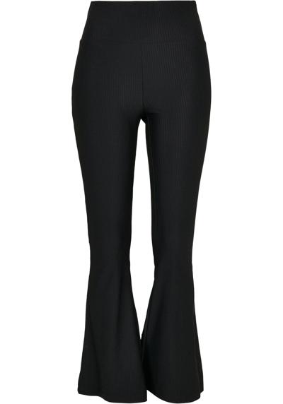 леггинсы Urban Classics Damen Ladies High Waist Rib Boot Cut Leggings