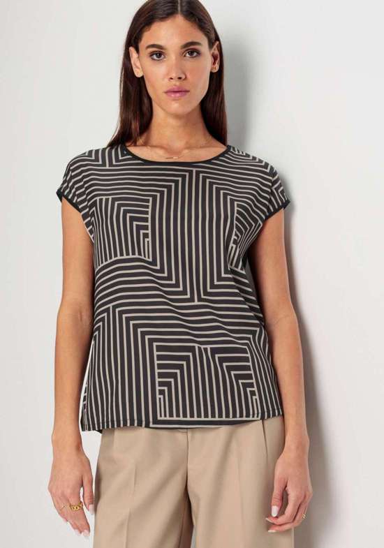 Блузка-рубашка с красивым принтом по всей поверхности - НОВАЯ КОЛЛЕКЦИЯ