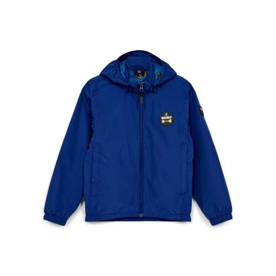 Куртка уличная, с капюшоном, со значком на груди