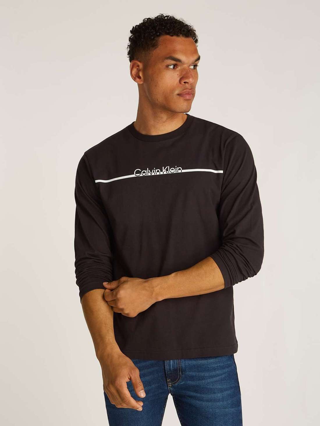 Рубашка с круглым вырезом и принтом логотипа SPLIT LINE LOGO LS T-SHIRT