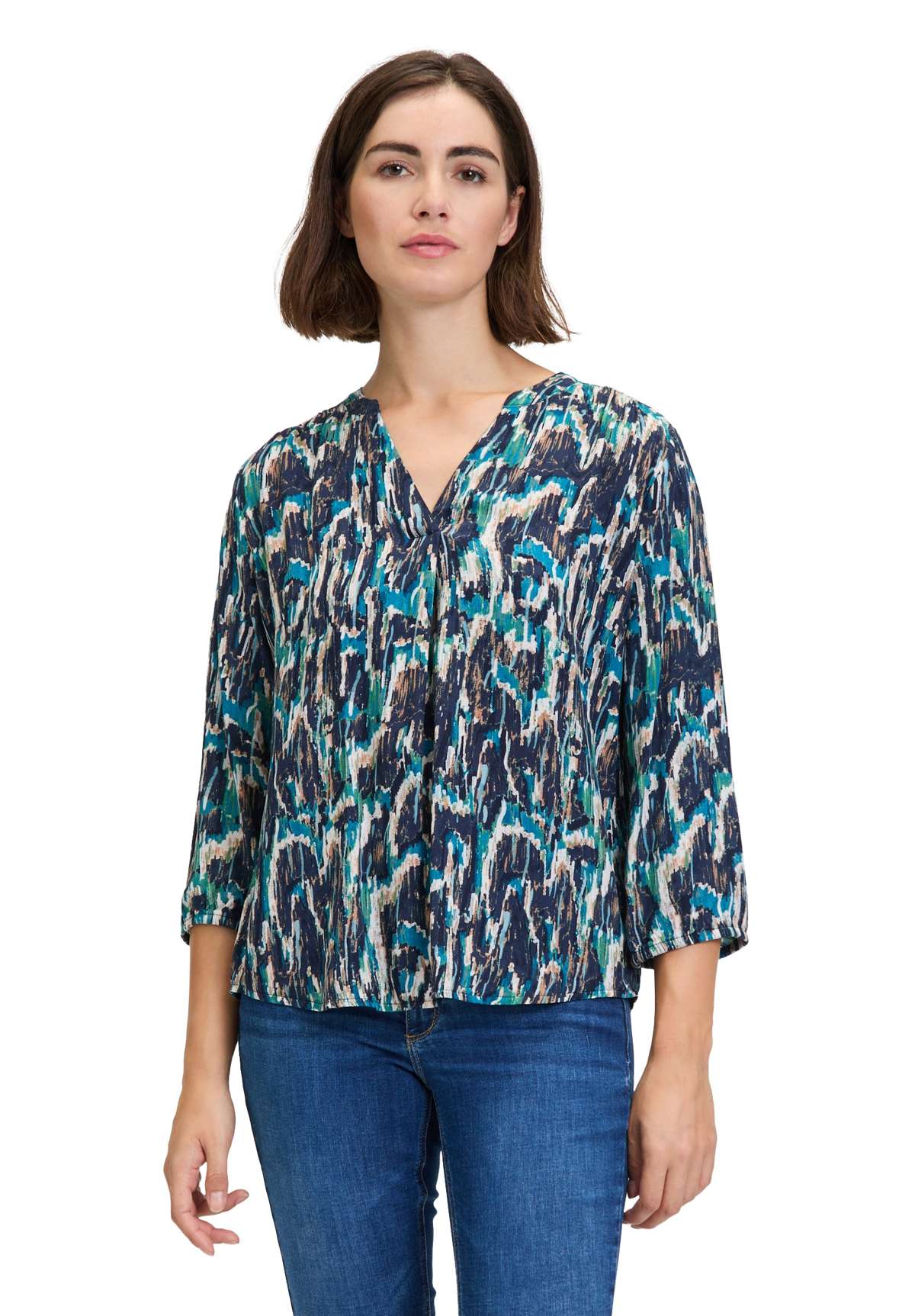 Блузка без шнуровки Betty & Co Schlupfbluse mit Print