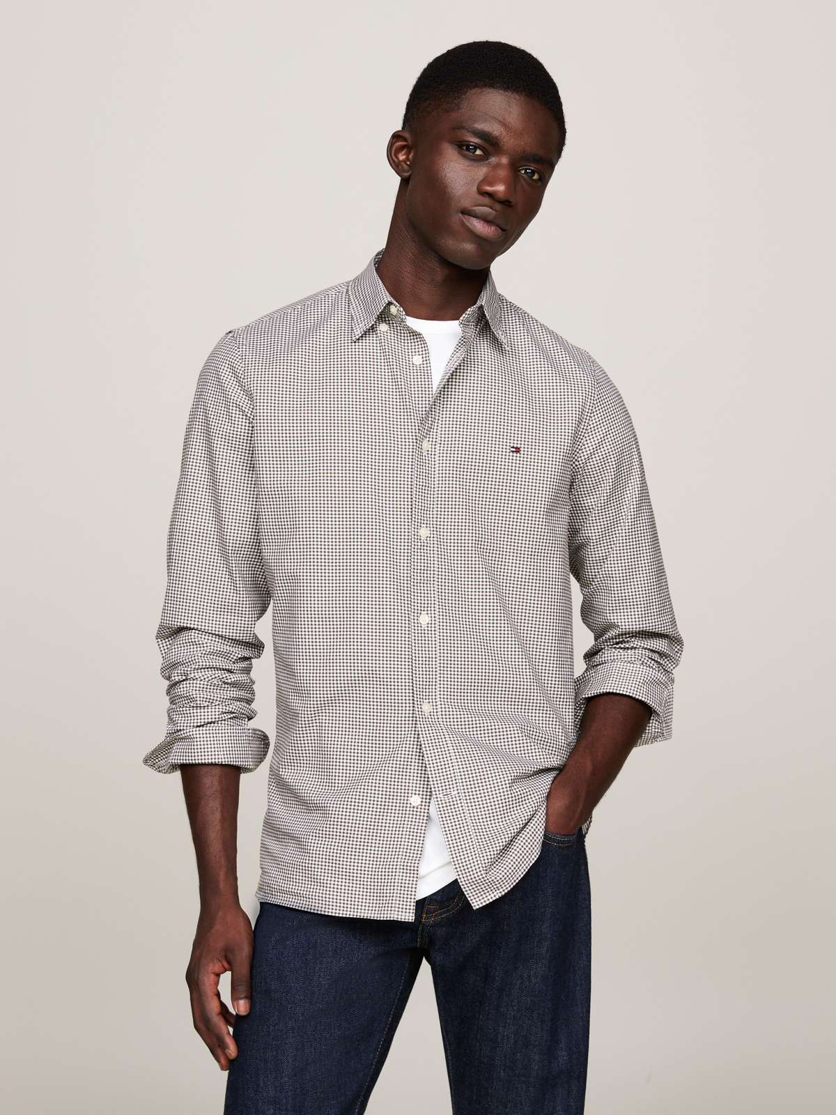 Рубашка с длинным рукавом MICRO GINGHAM POPLIN SF SHIRT