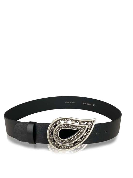 Кожаный ремень с каплевидной застежкой. Laurine