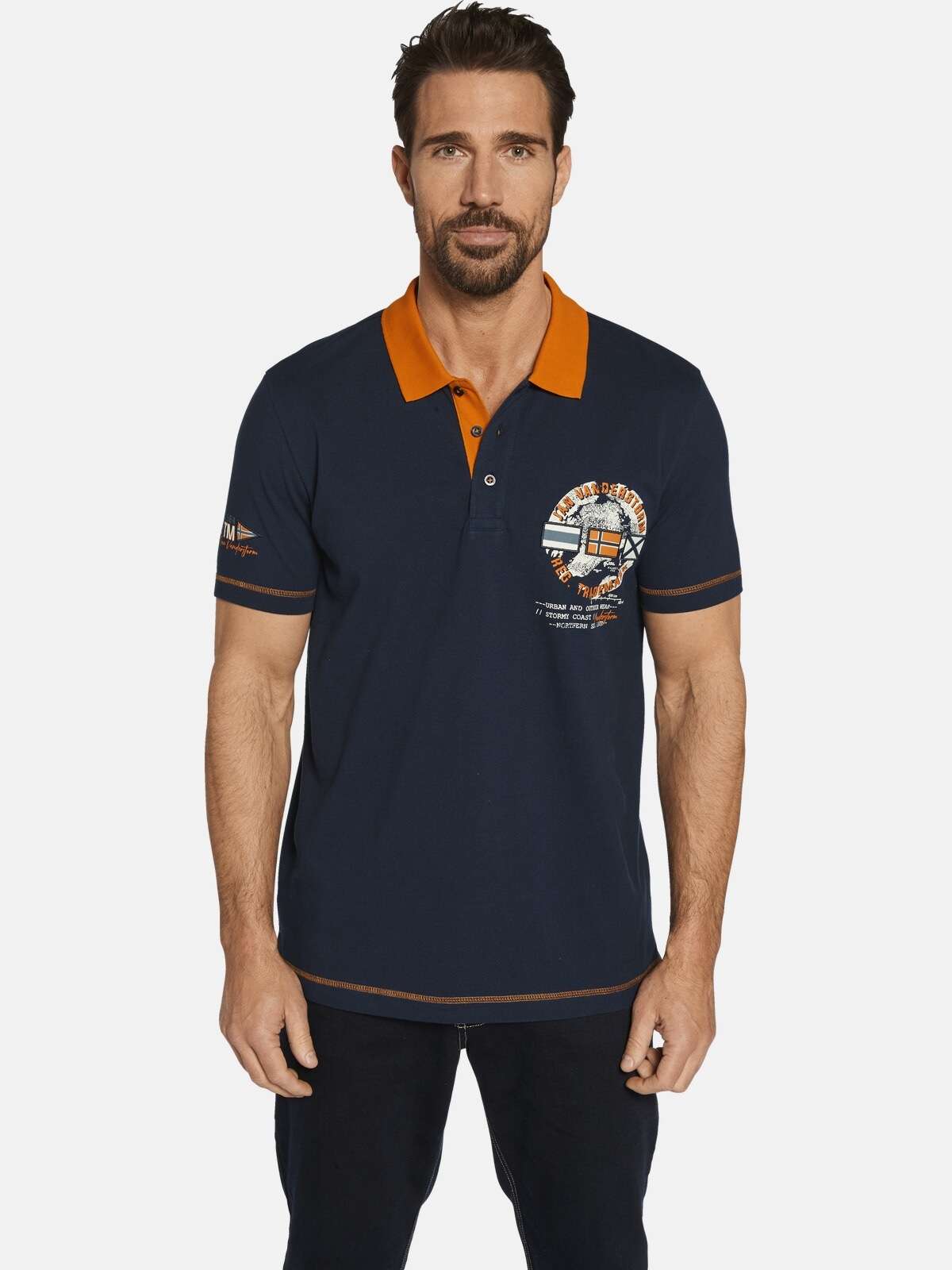 Рубашка-поло с тремя нашивками Poloshirt RANDO
