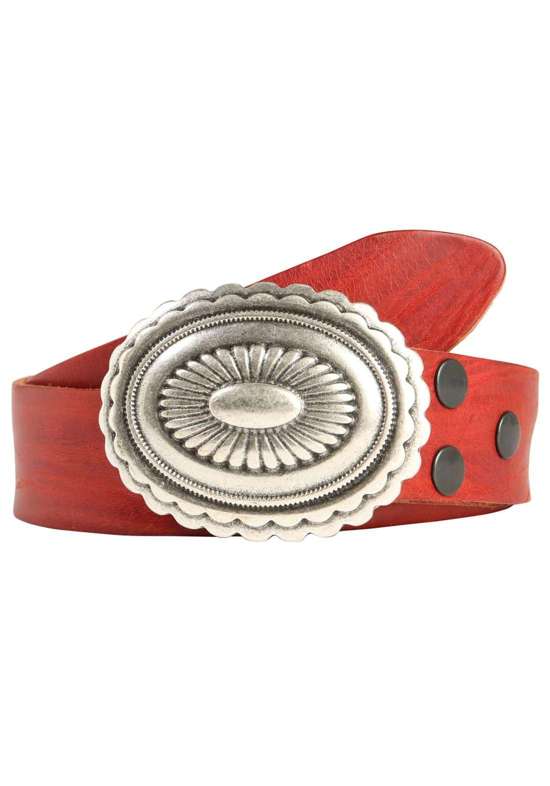 Кожаный ремень со сменной застежкой. Mandala Silber