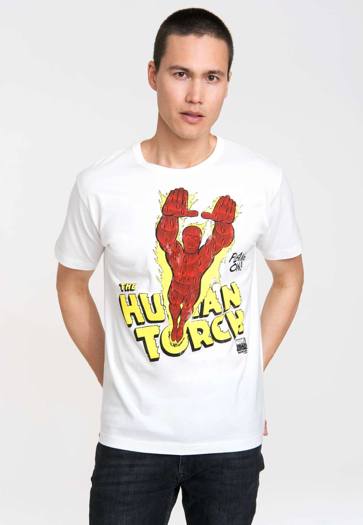 Футболка с классным принтом Human Torch - Marvel