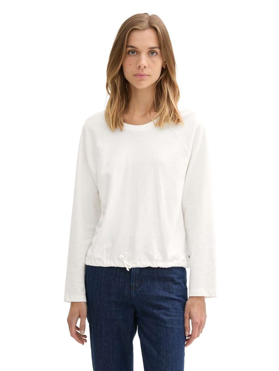 Рубашка с длинными рукавами на кулиске и шнуре