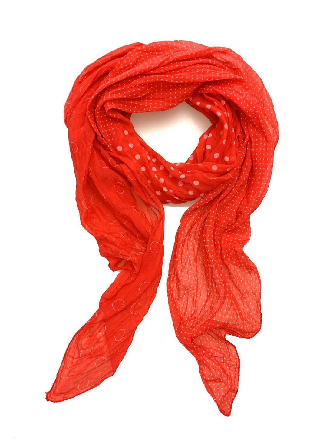 Модный шарф с красивыми точками разных размеров. Vera