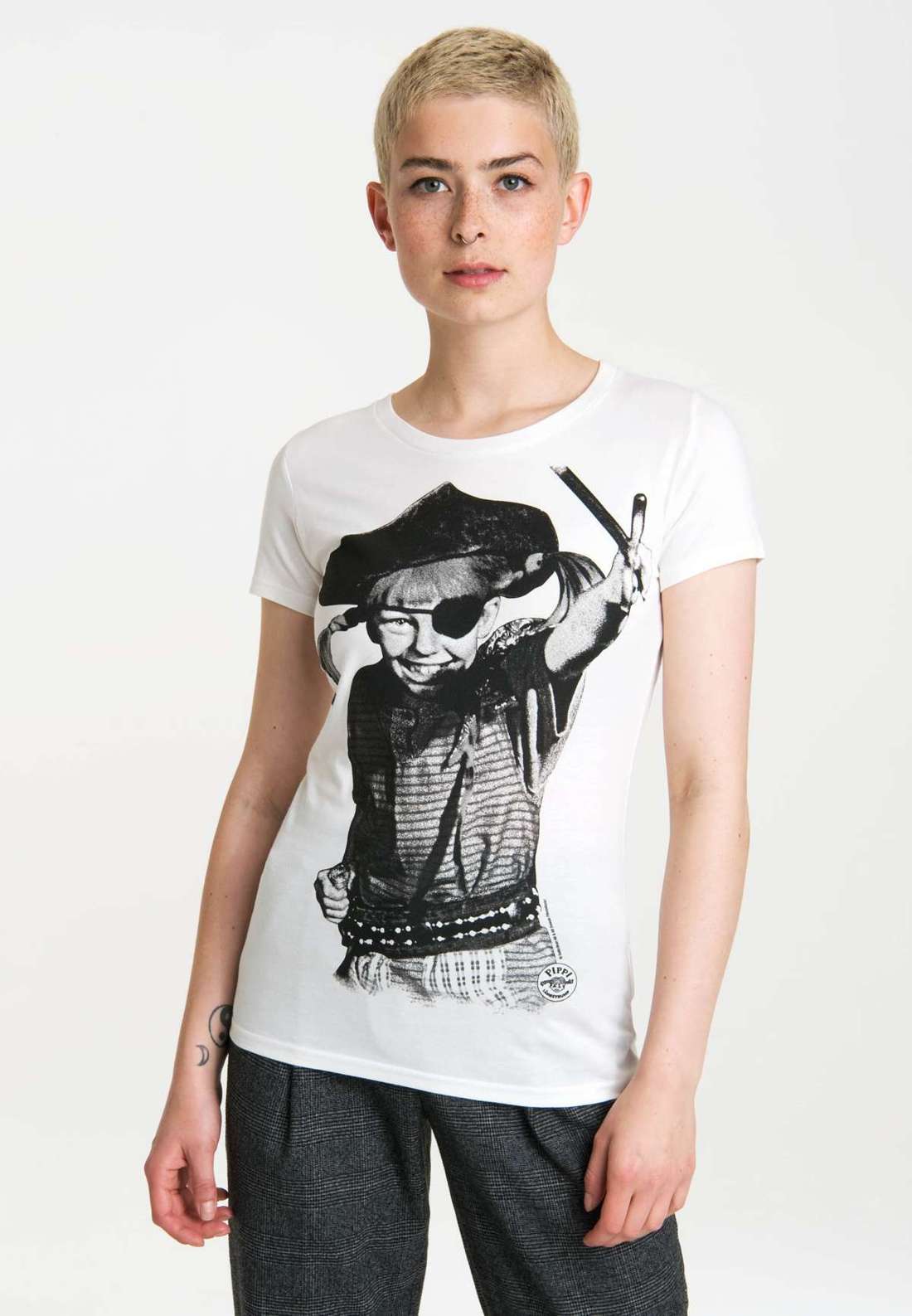 Футболка с милым принтом спереди Pippi - Pirat - Pirate - Pippi Langstrumpf