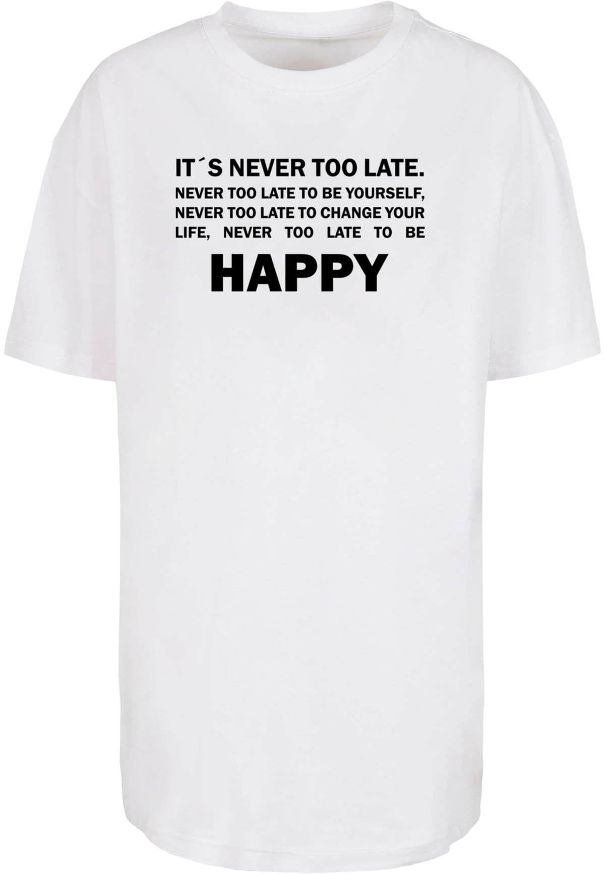 футболка Damen Ladies Never Too Late Oversized Boyfriend Tee