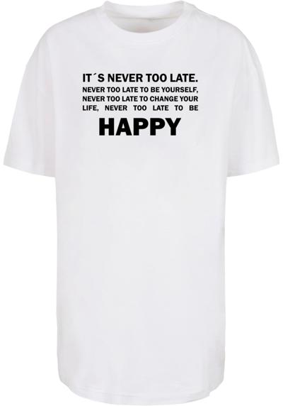 футболка Damen Ladies Never Too Late Oversized Boyfriend Tee