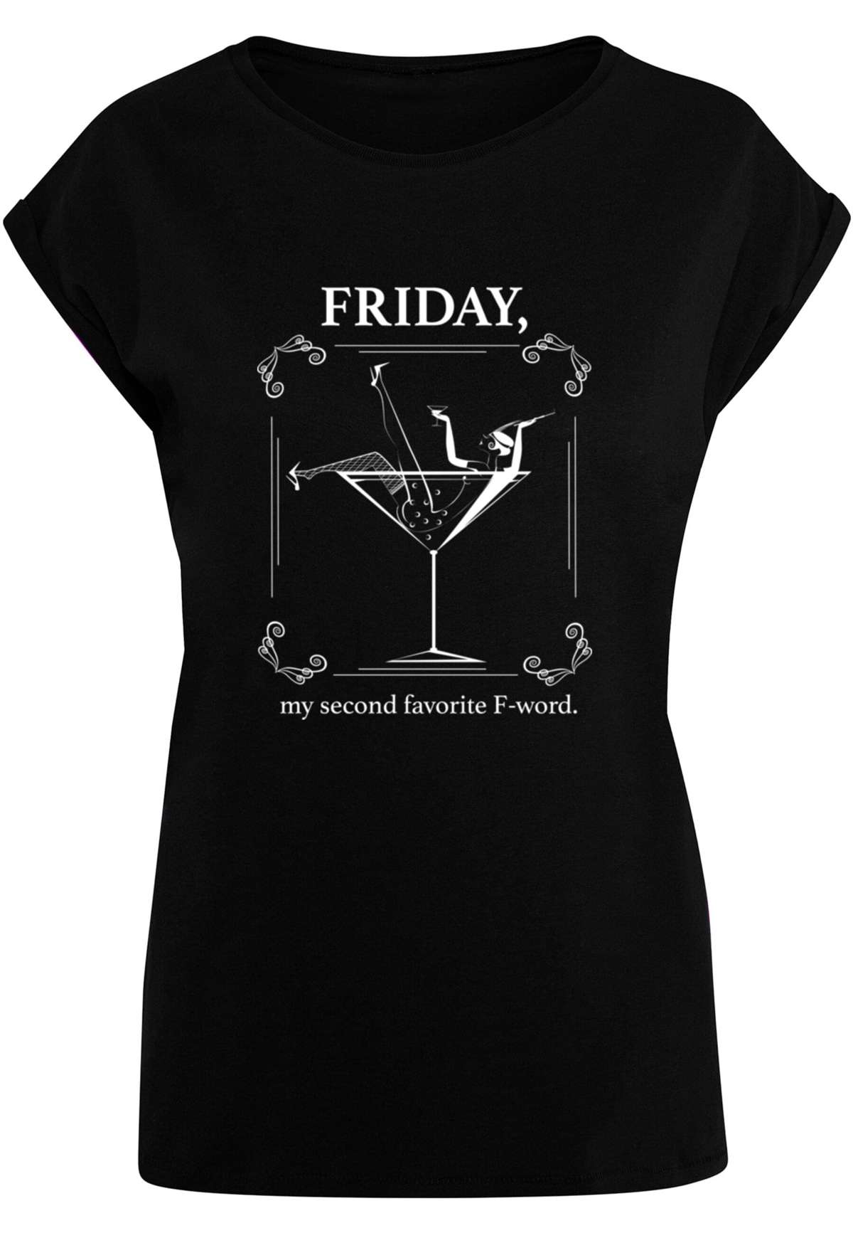 футболка Damen Ladies F-Word Extended Shoulder Tee