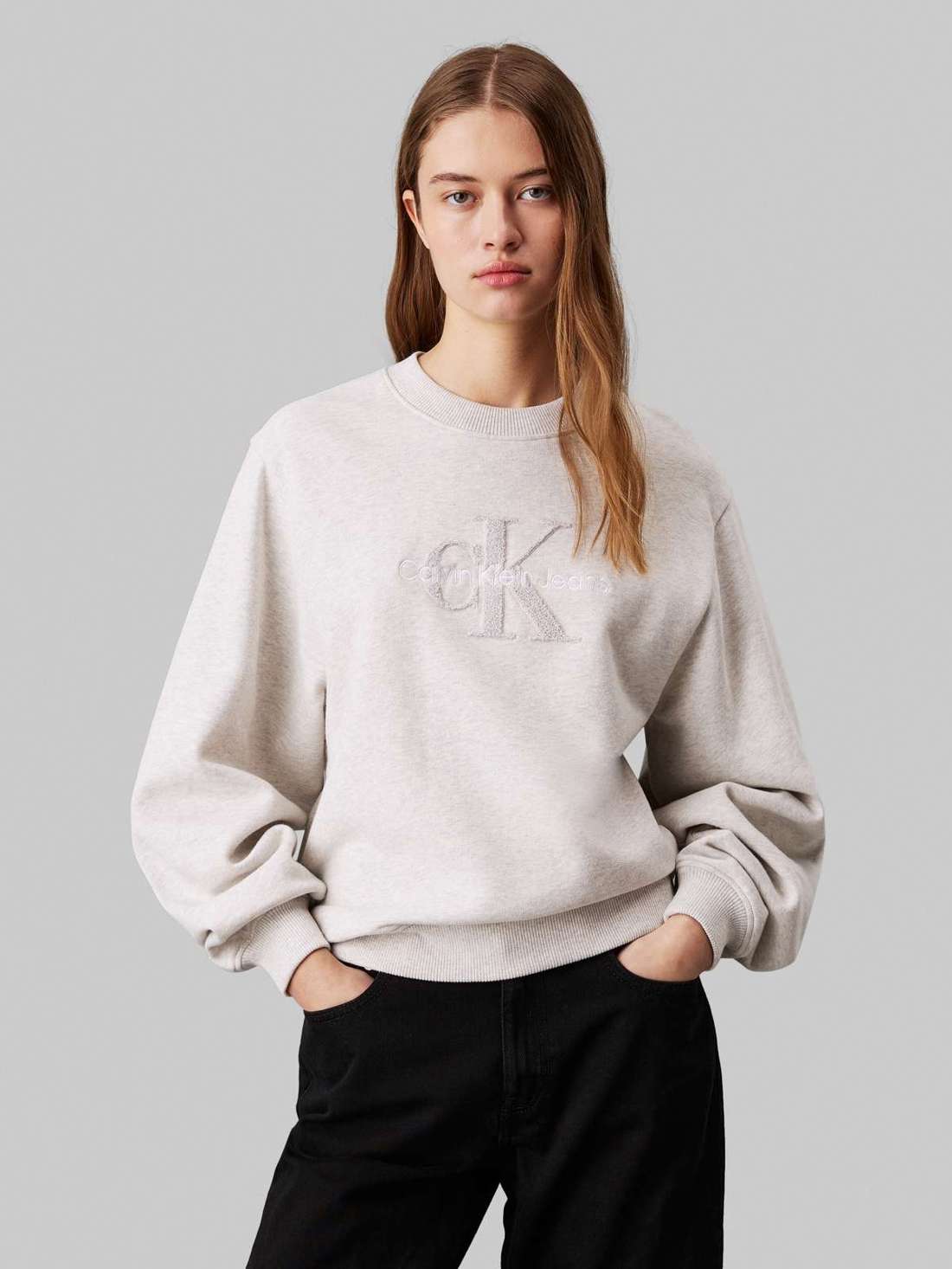 Толстовка с вышивкой логотипа CHENILLE MONOLOGO CREWNECK
