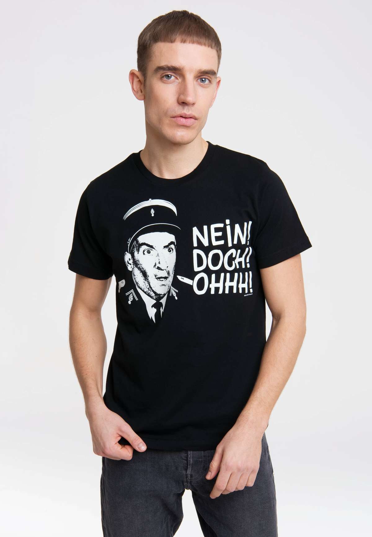 Футболка с классным принтом Le Gendarme de Saint-Tropez - Nein! Doch! Ohhh!