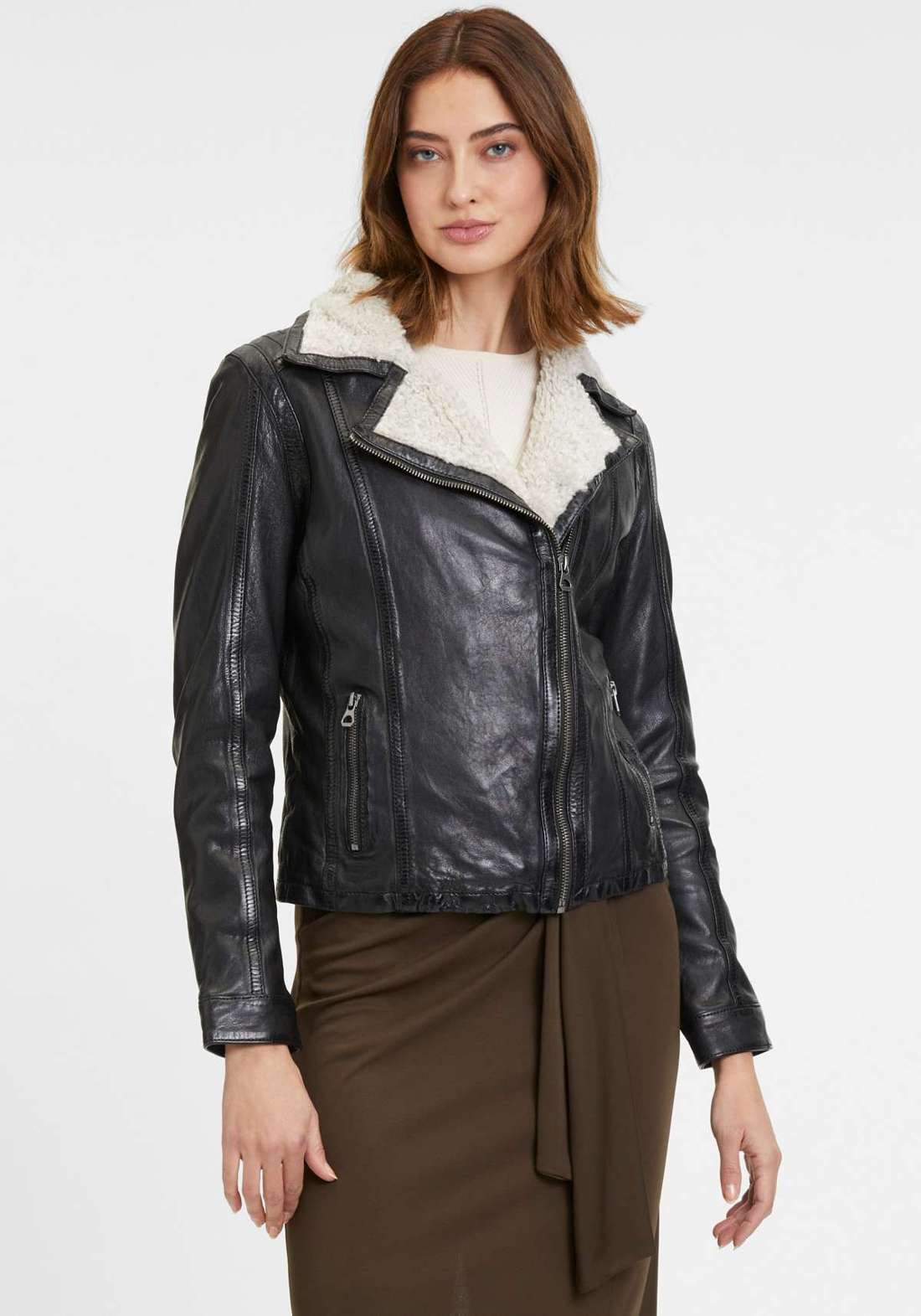 Кожаная куртка с искусственным мехом GWJolanda