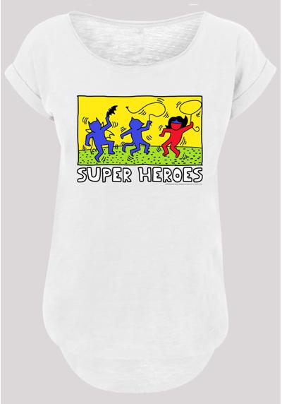 Рубашка с коротким рукавом Damen Batman Pop Art -WHT with Ladies Long Slub Tee