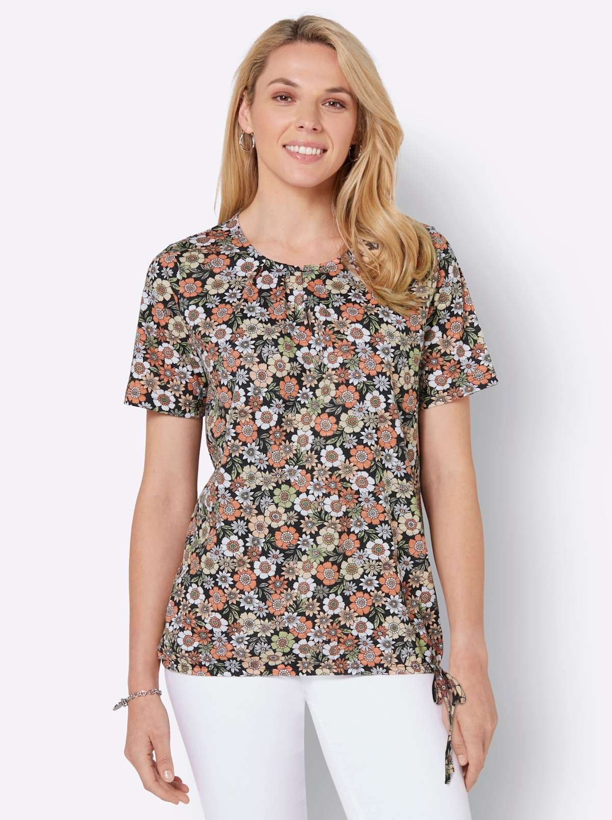 рубашка с круглым вырезом Druck-Shirt
