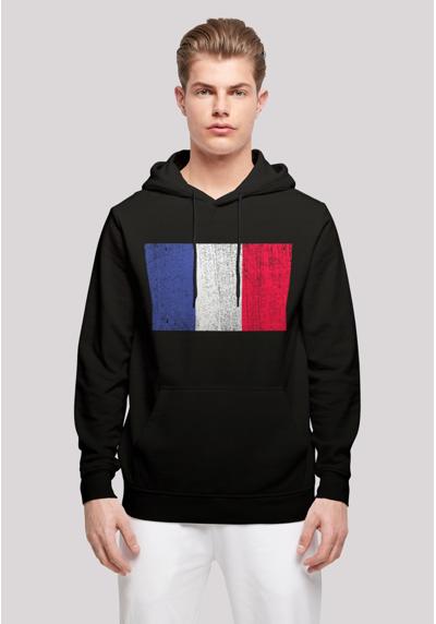 Толстовка с капюшоном France Frankreich Flagge distressed