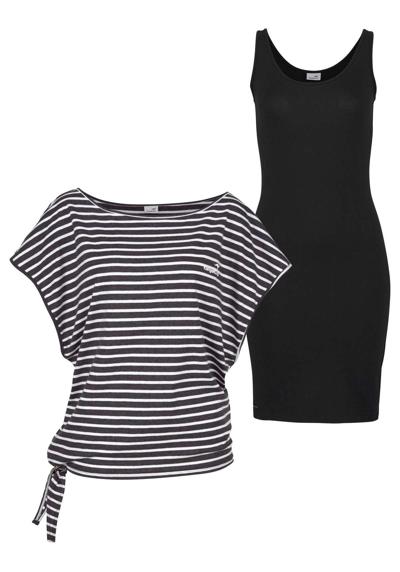 Платье из джерси (комплект, 2 шт., с футболкой) для летнего комбинированного образа