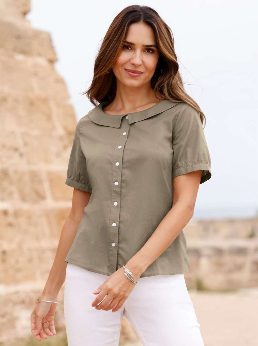 Блузка с короткими рукавами