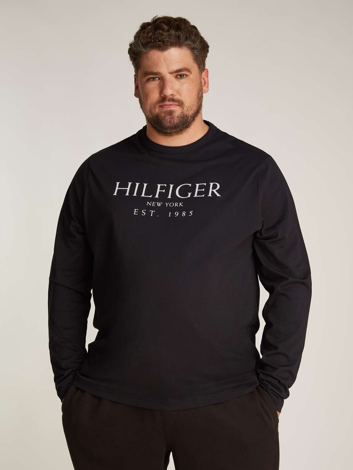 Лонгслив с крупным принтом BT-BIG HILFIGER LS TEE-B