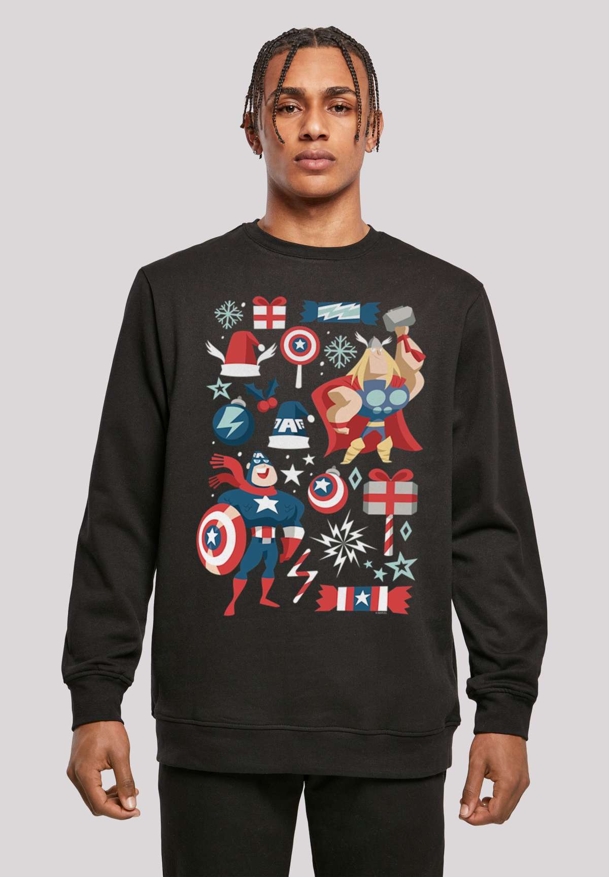 Толстовка с капюшоном Marvel Thor und Captain America christmas