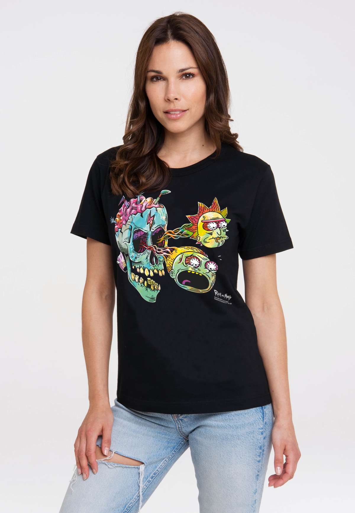 Футболка с лицензионным принтом Rick & Morty - Eyeball Skull