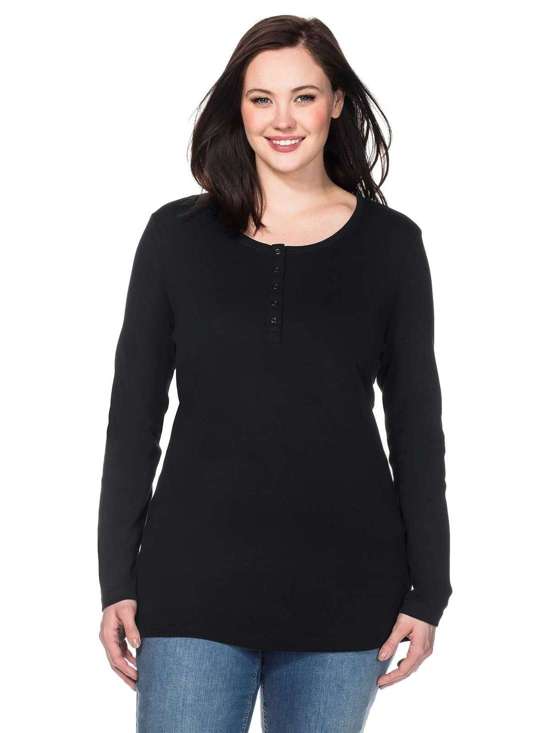 Рубашка с длинными рукавами и воротником Serafino. Große Größen