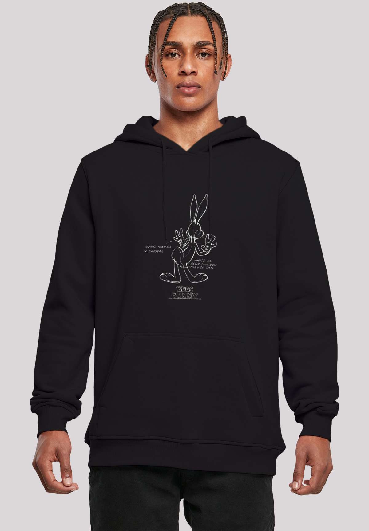 Толстовка с капюшоном Looney Tunes Bugs Bunny White Belly