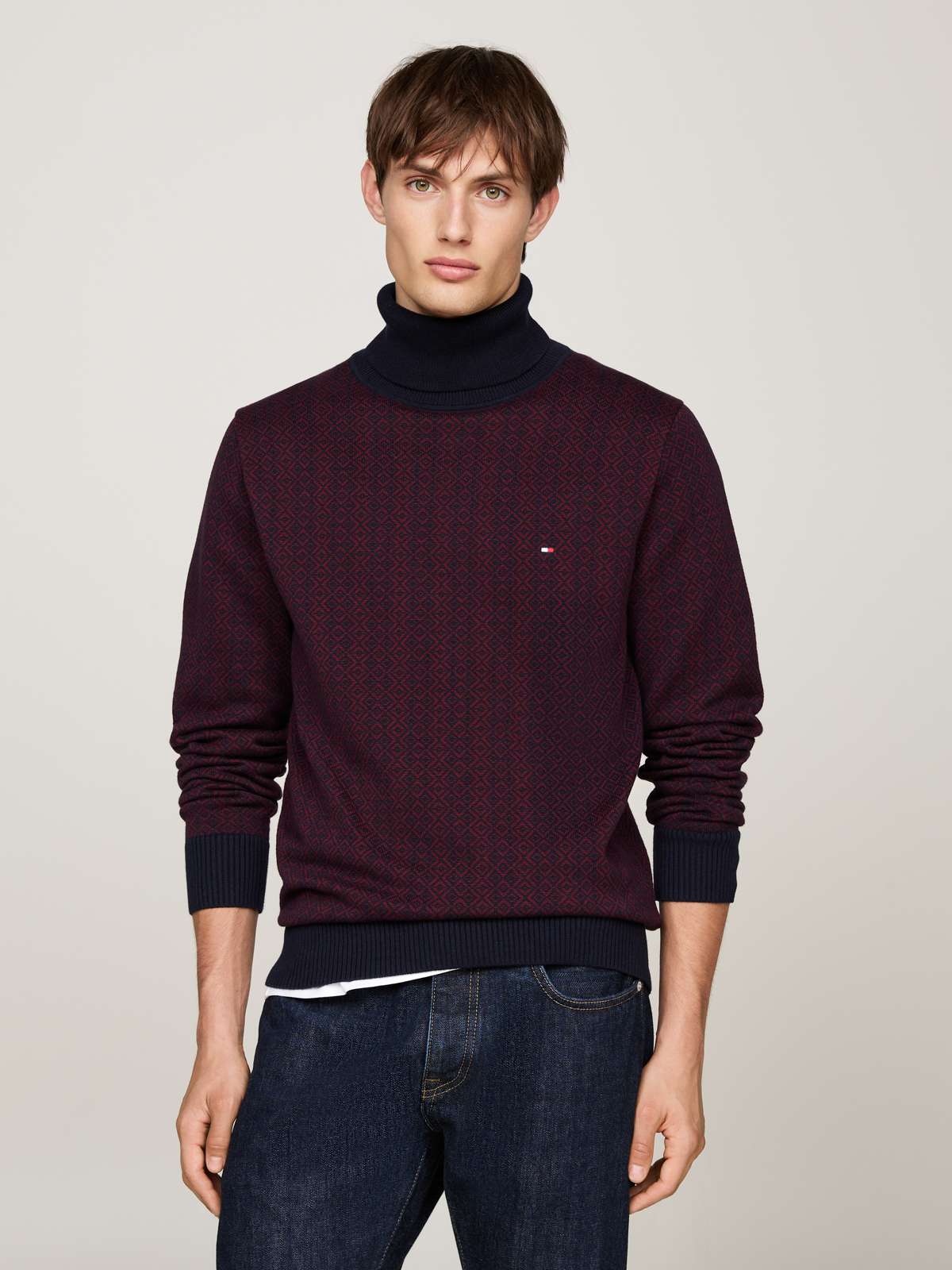 Свитер с высоким воротником GIFTING 2 TONE FAIRISLE ROLL NK