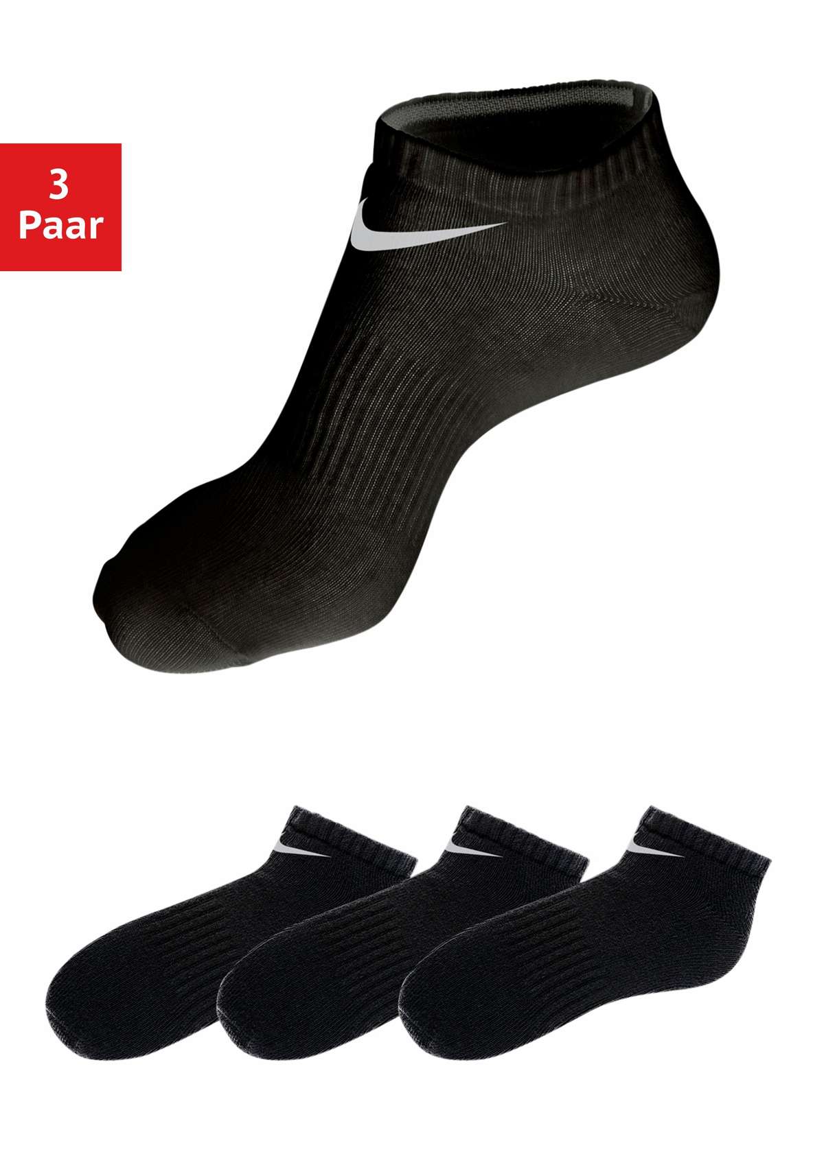 Носки-кроссовки, (3 пары)
