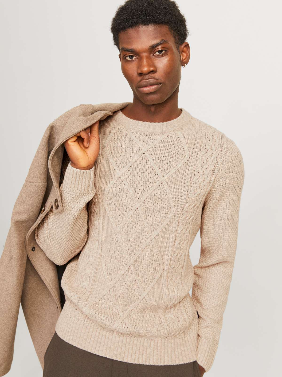 Свитер с круглым вырезом JPRBLUDIOGO CABLE KNIT LN