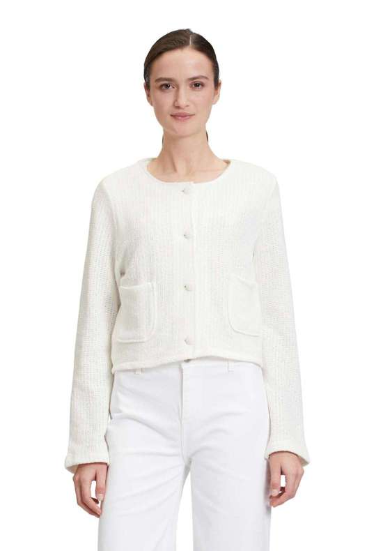 Холщовая куртка Casual-Jacke mit Rundhalsausschnitt