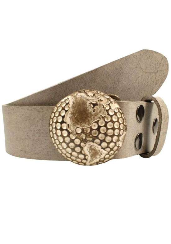 Кожаный ремень со сменной застежкой. Infinity Dots