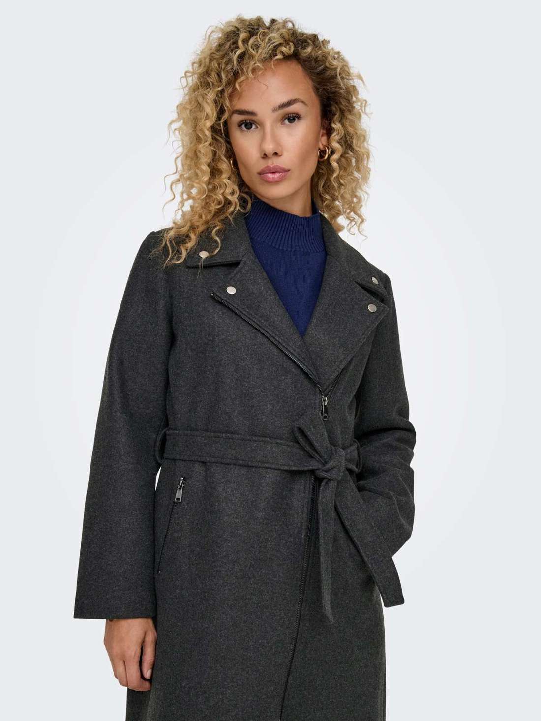 Длинное пальто ONLAUGUSTA LIFE BIKER COAT CC OTW